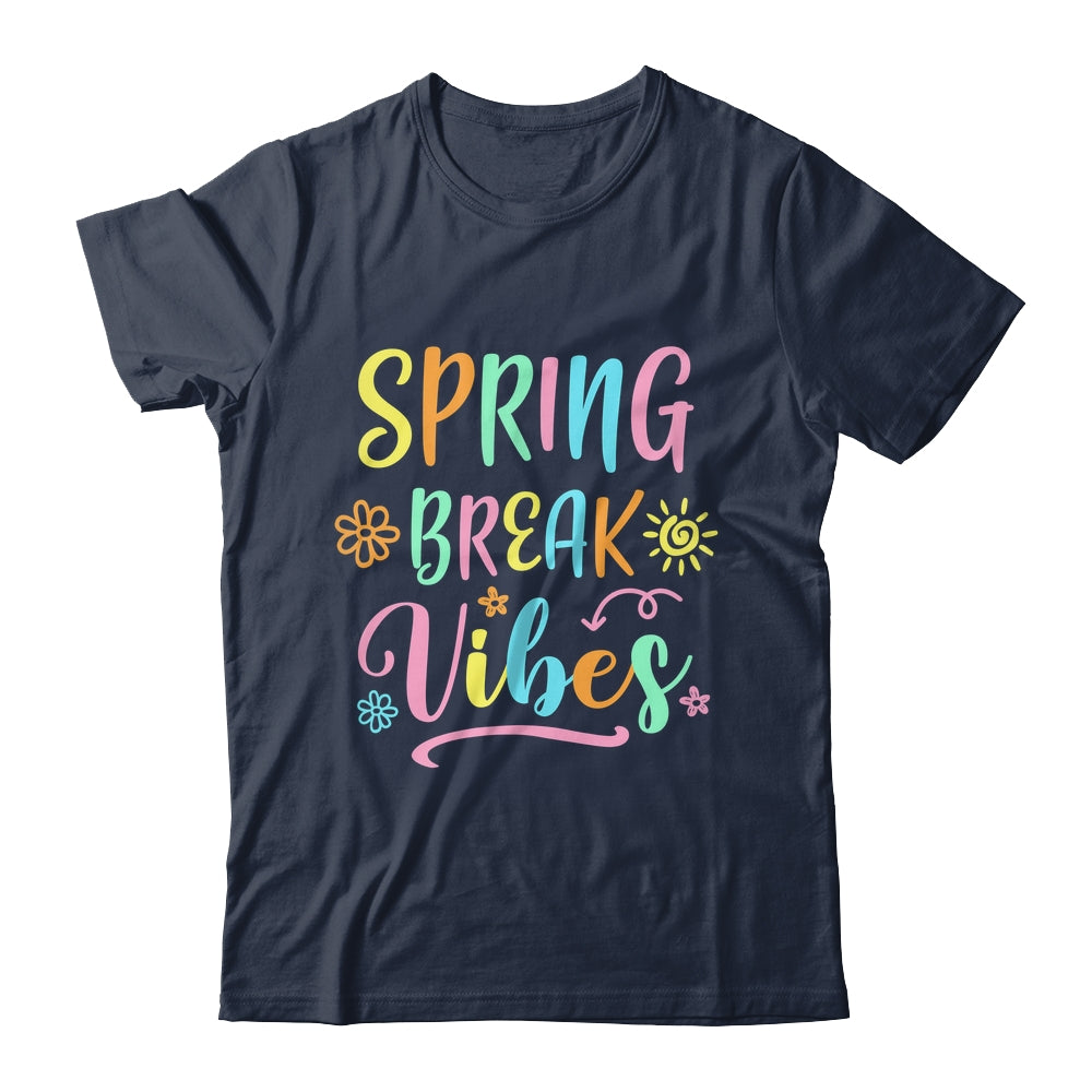 Spring Break Vibes Funny Spring Break Teacher Floral Pattern Shirt & Tank Top | siriusteestore