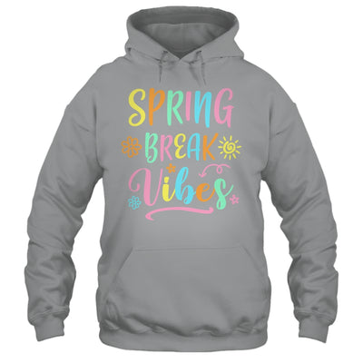 Spring Break Vibes Funny Spring Break Teacher Floral Pattern Shirt & Tank Top | siriusteestore