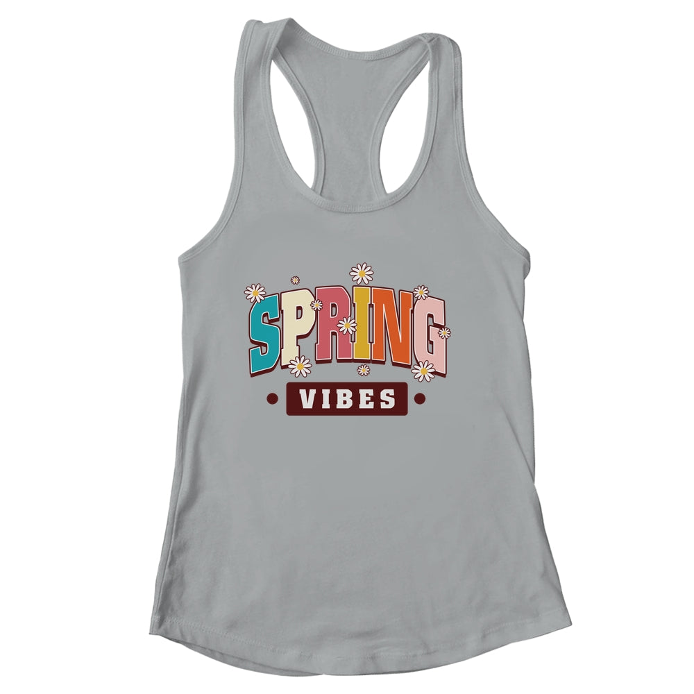 Spring Vibes Hello Spring Flowers Floral Happy Easter Shirt & Tank Top | siriusteestore