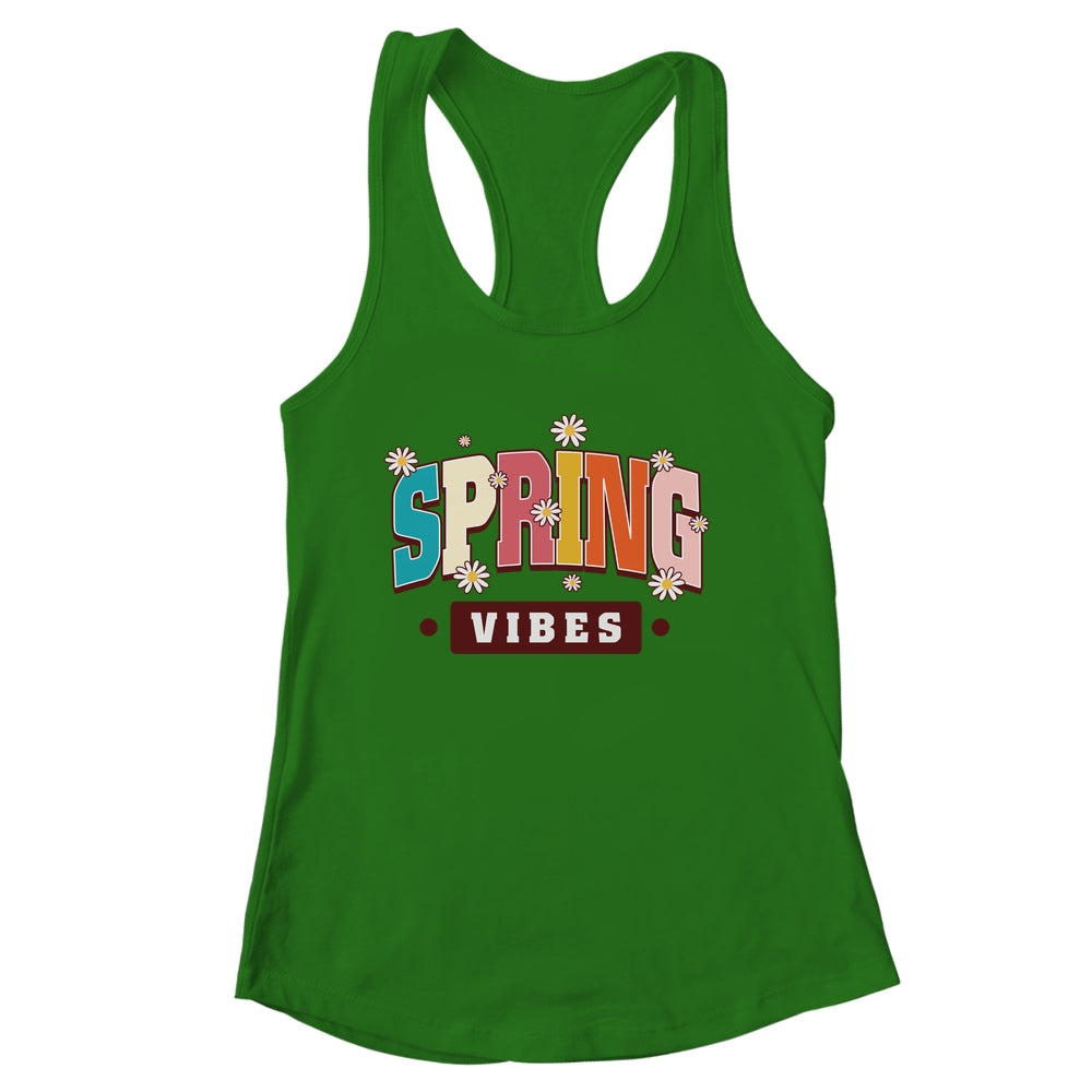 Spring Vibes Hello Spring Flowers Floral Happy Easter Shirt & Tank Top | siriusteestore