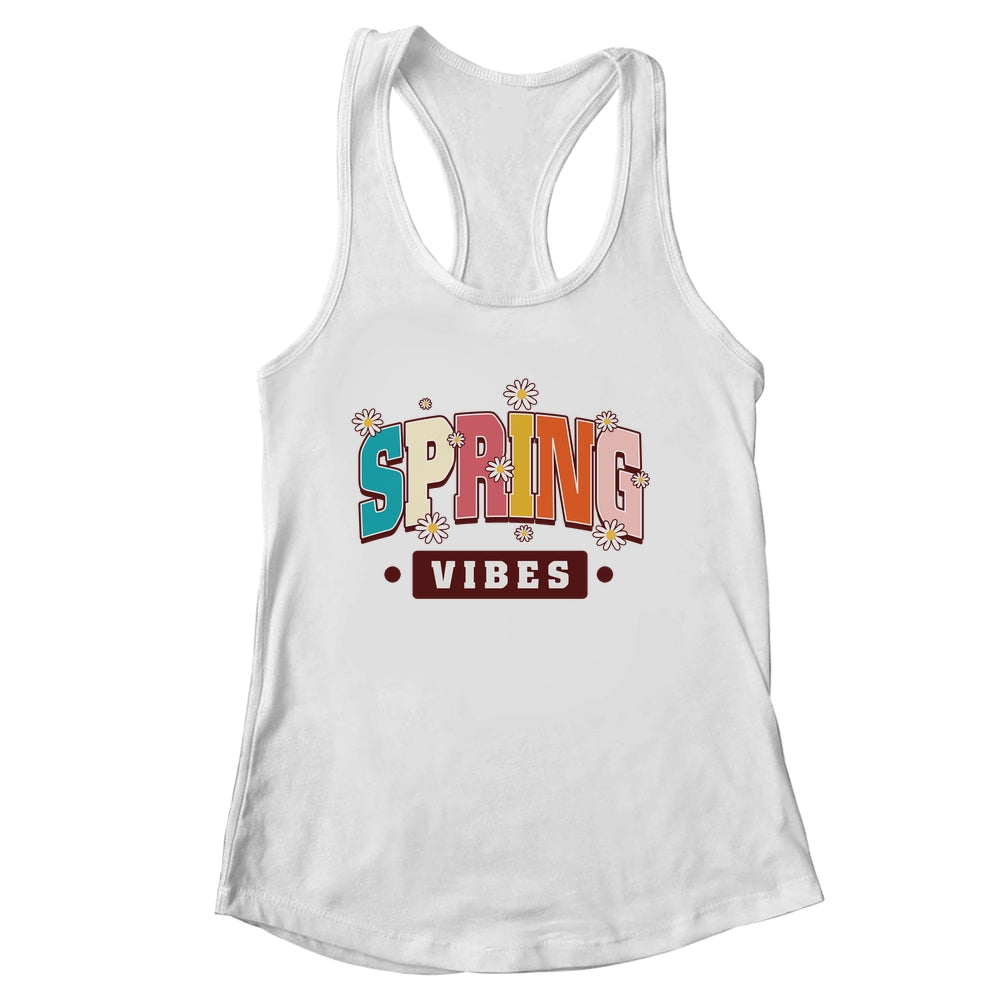 Spring Vibes Hello Spring Flowers Floral Happy Easter Shirt & Tank Top | siriusteestore