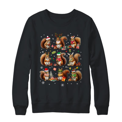 Squirrels Christmas Lights Decor Funny Squirrel Lover Xmas Shirt & Sweatshirt | siriusteestore