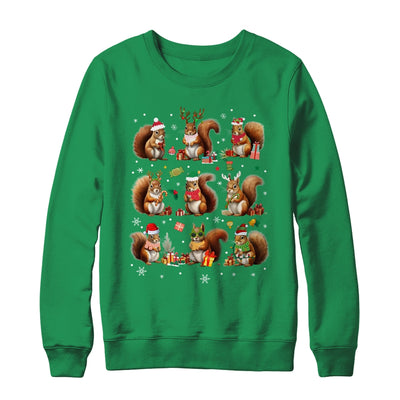 Squirrels Christmas Lights Decor Funny Squirrel Lover Xmas Shirt & Sweatshirt | siriusteestore