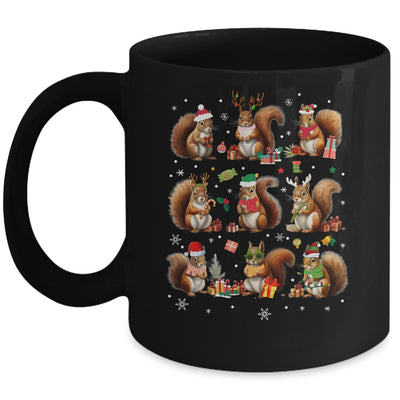 Squirrels Christmas Lights Decor Funny Squirrel Lover Xmas Mug | siriusteestore