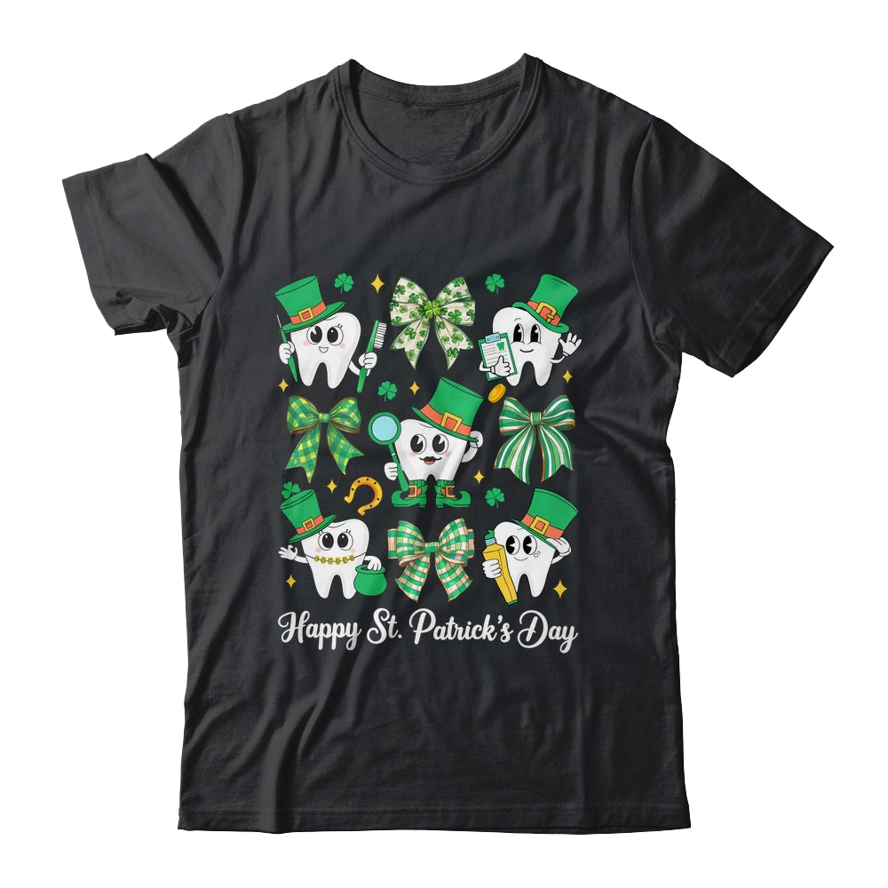 St Patrick Dentist Dental Assistant Teeth Irish Coquette Bow Shirt & Sweatshirt | siriusteestore
