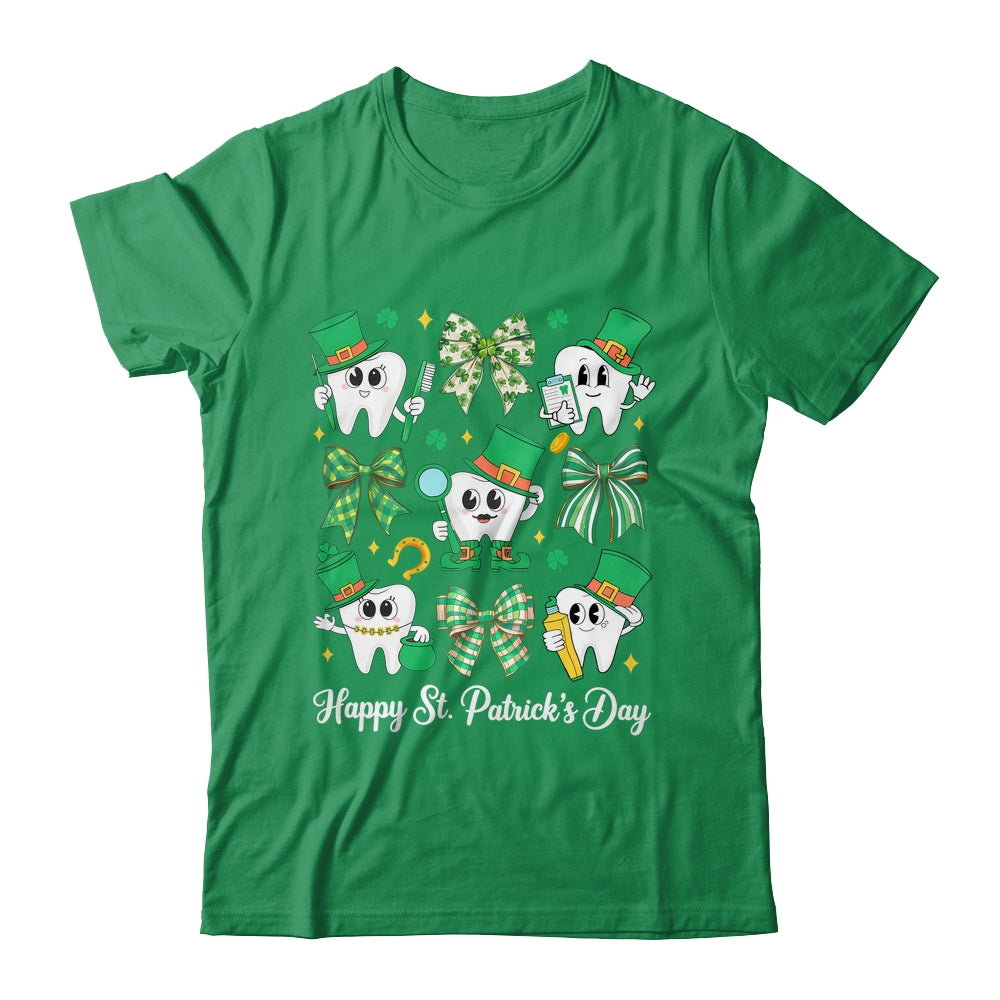 St Patrick Dentist Dental Assistant Teeth Irish Coquette Bow Shirt & Sweatshirt | siriusteestore