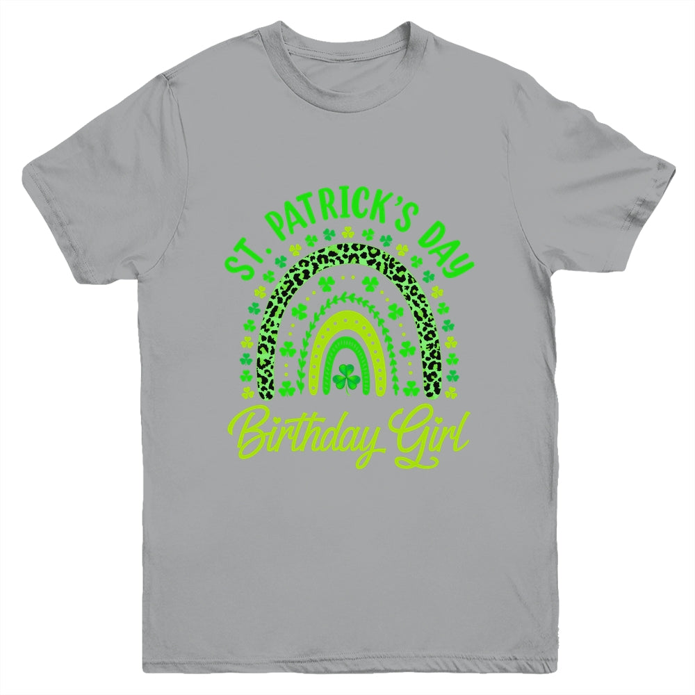 St Patrick's Day Birthday Girl Fun Green Shamrock Rainbow Youth Shirt | siriusteestore