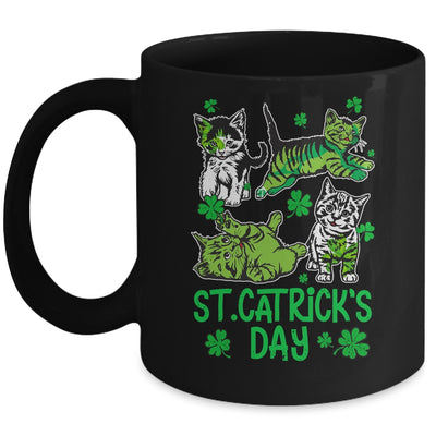 St Patricks Catricks Day Cats Saint Pattys Women Girls Mug | siriusteestore