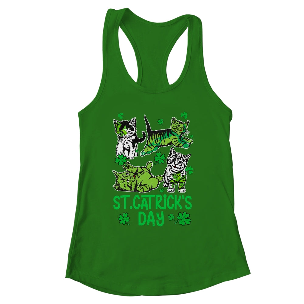 St Patricks Catricks Day Cats Saint Pattys Women Girls Shirt & Tank Top | siriusteestore