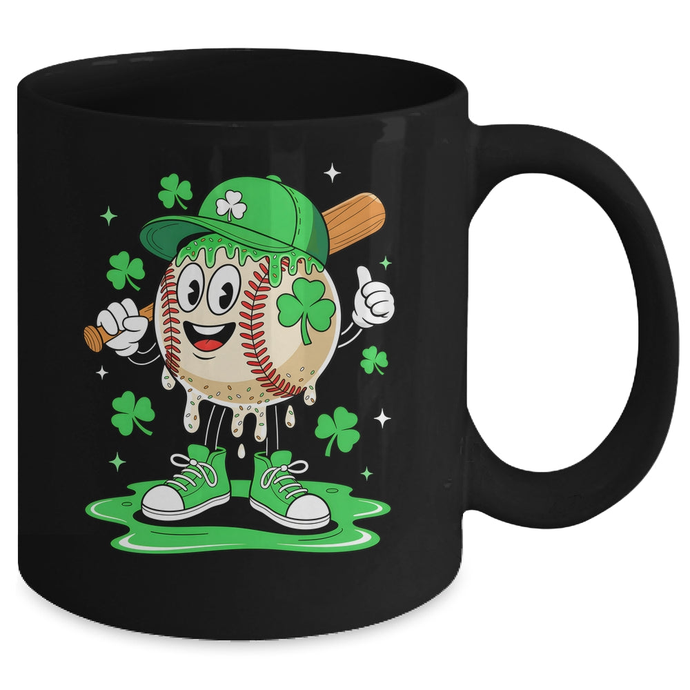 St Patricks Day Baseball Ice Cream Boys Baseball Player Mug | siriusteestore