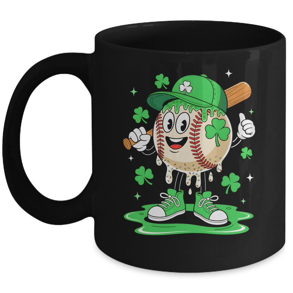 St Patricks Day Baseball Ice Cream Boys Baseball Player Mug | siriusteestore