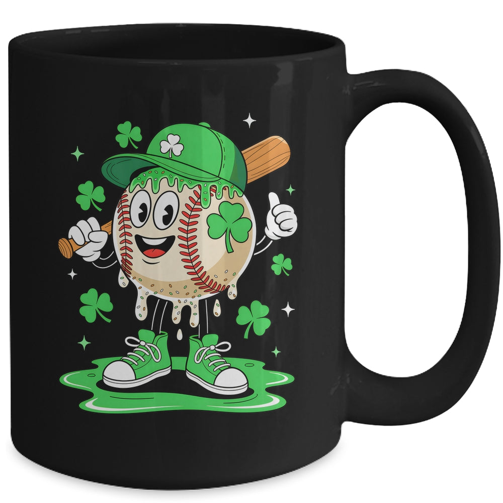 St Patricks Day Baseball Ice Cream Boys Baseball Player Mug | siriusteestore