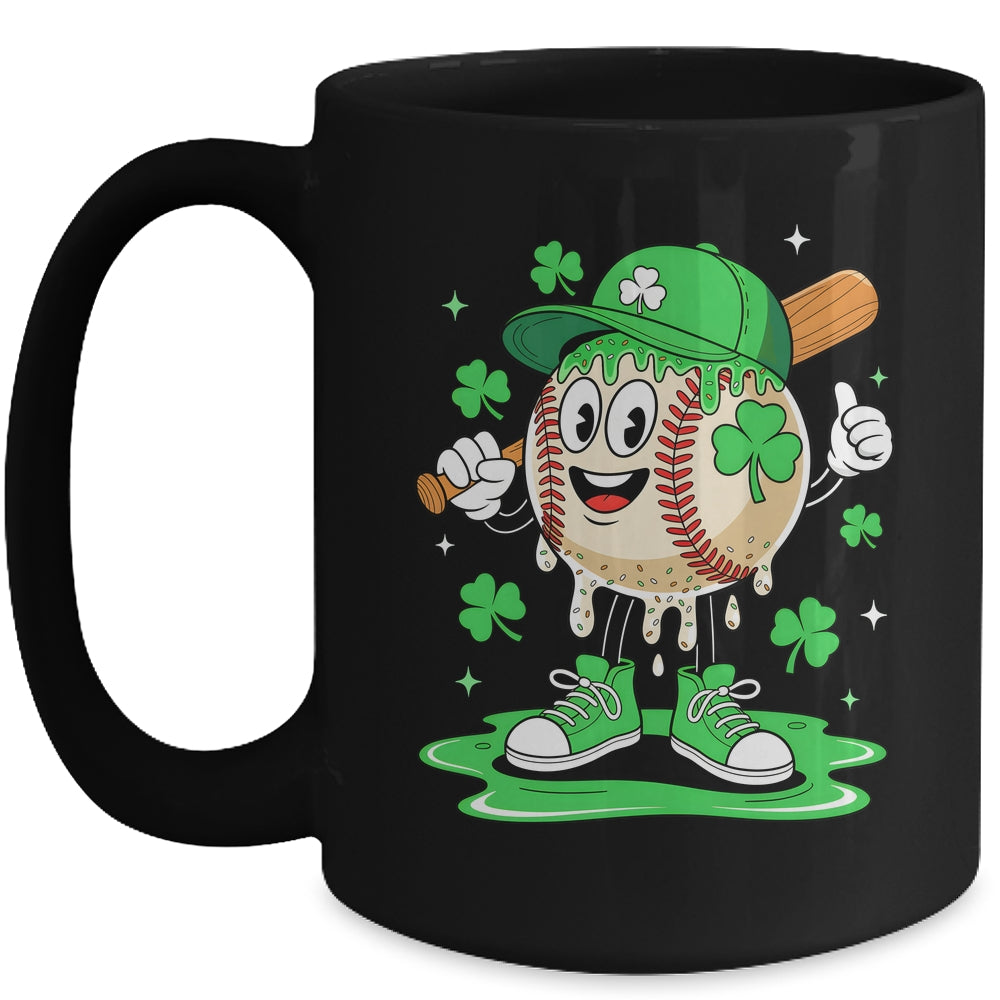 St Patricks Day Baseball Ice Cream Boys Baseball Player Mug | siriusteestore