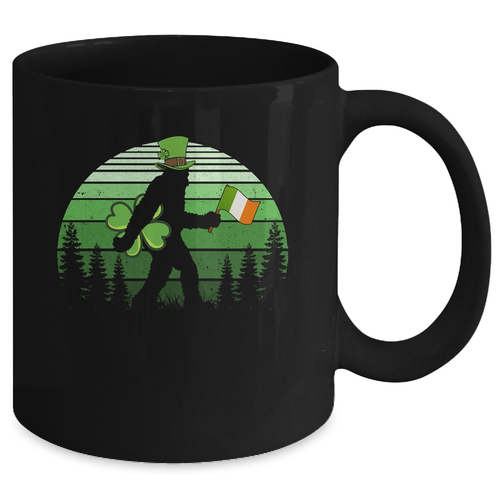 St Patricks Day Bigfoot Irish Shamrock Clover Leaf Mug | siriusteestore