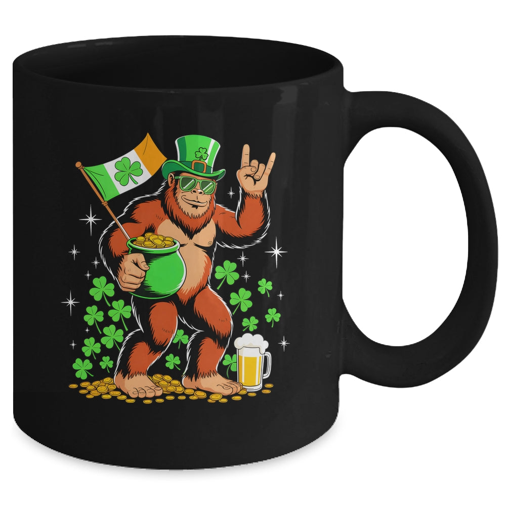 St Patricks Day Bigfoot Sasquatch Shamrock Men Women Kids Mug | siriusteestore