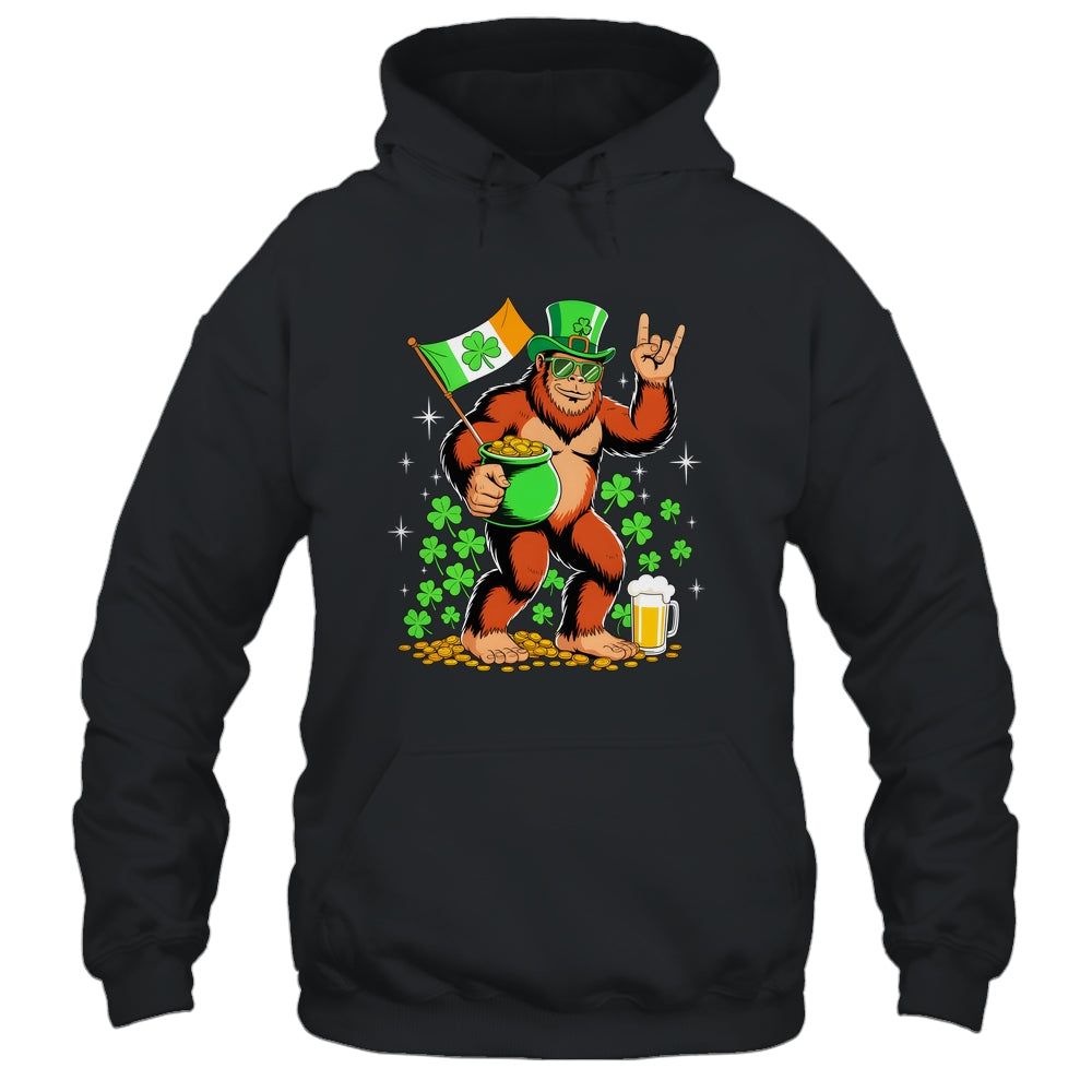 St Patricks Day Bigfoot Sasquatch Shamrock Men Women Kids Shirt & Hoodie | siriusteestore