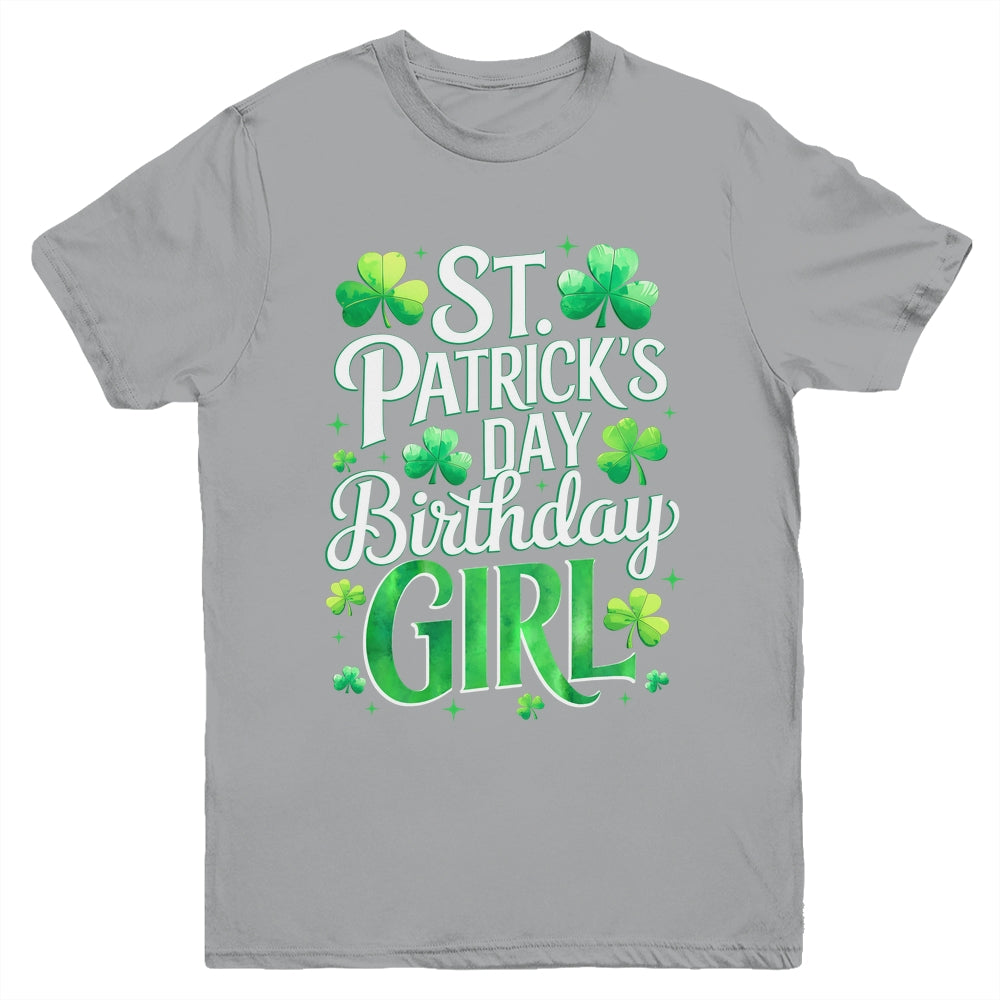 St Patricks Day Birthday Girl Born On Saint Paddys Youth Shirt | siriusteestore