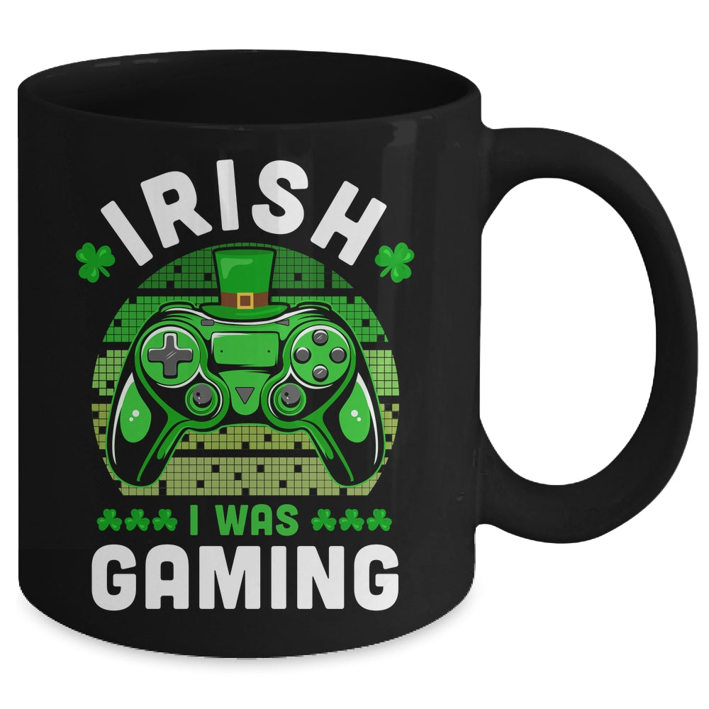 St Patricks Day Boys Gamer Shamrock Irish I Was Gaming Mug | siriusteestore