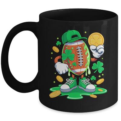 St Patricks Day Football Drip Shamrock Boys Men Sports Mug | siriusteestore