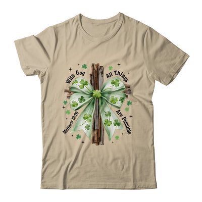 St Patricks Day God Christian Cross Coquette Bow Lucky Happy Shirt & Sweatshirt | siriusteestore