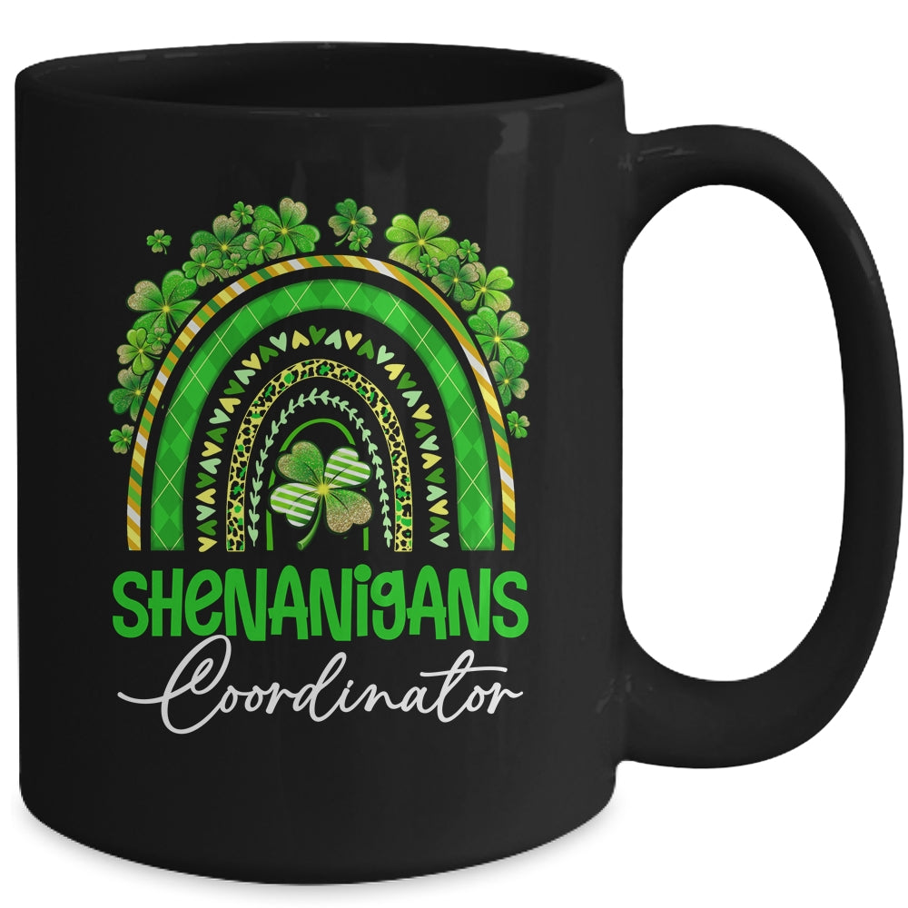 St Patricks Day Leopard Rainbow Shamrock One Lucky Nurse Mug | siriusteestore