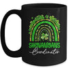 St Patricks Day Leopard Rainbow Shamrock One Lucky Nurse Mug | siriusteestore