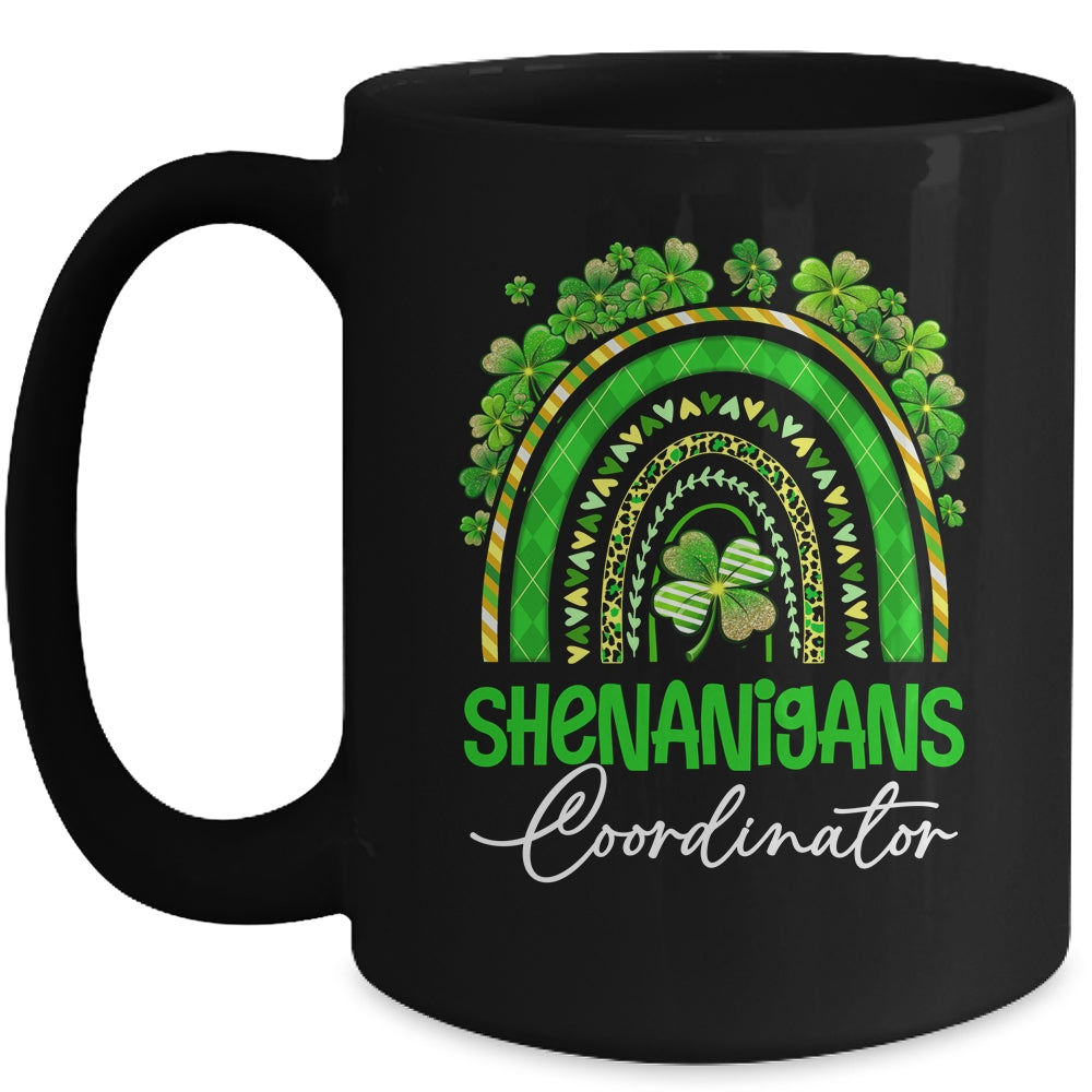 St Patricks Day Leopard Rainbow Shamrock One Lucky Nurse Mug | siriusteestore