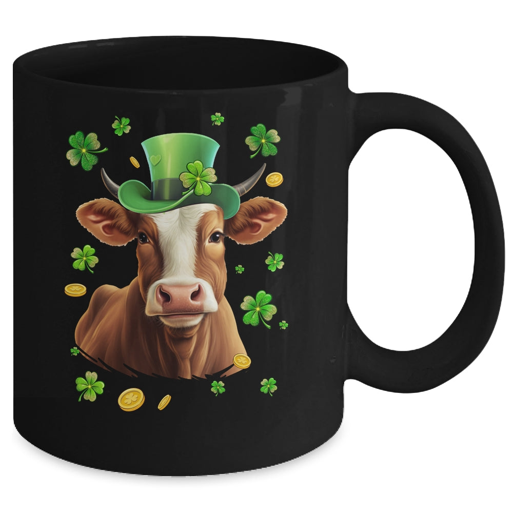 St Patricks Day Leprechaun Cow Shamrock Cow Lover Irish Mug | siriusteestore