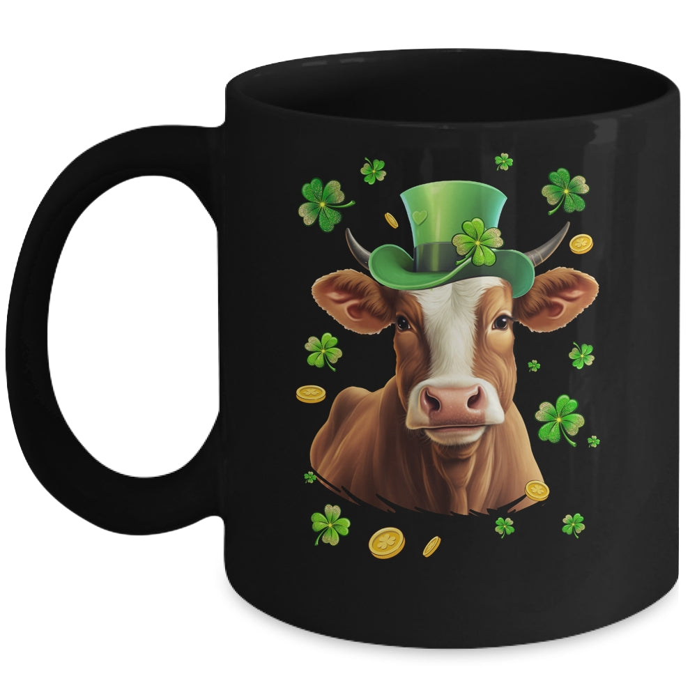 St Patricks Day Leprechaun Cow Shamrock Cow Lover Irish Mug | siriusteestore