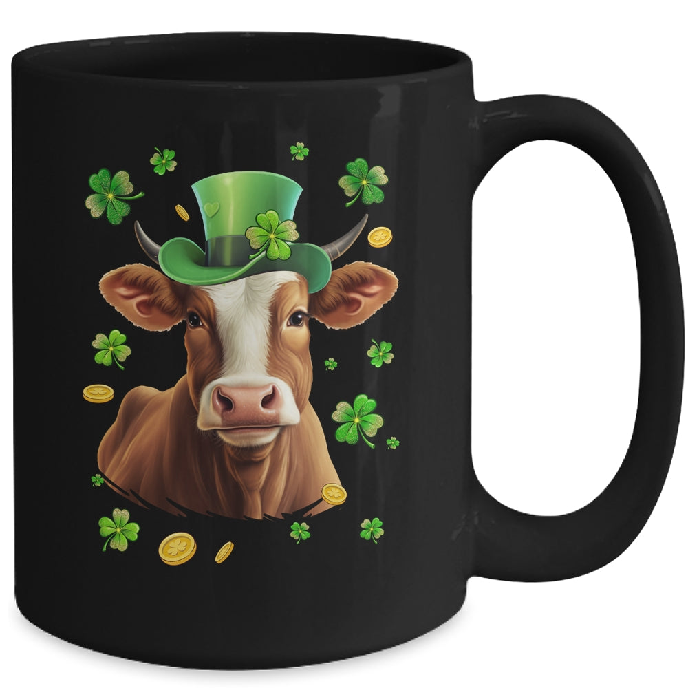 St Patricks Day Leprechaun Cow Shamrock Cow Lover Irish Mug | siriusteestore