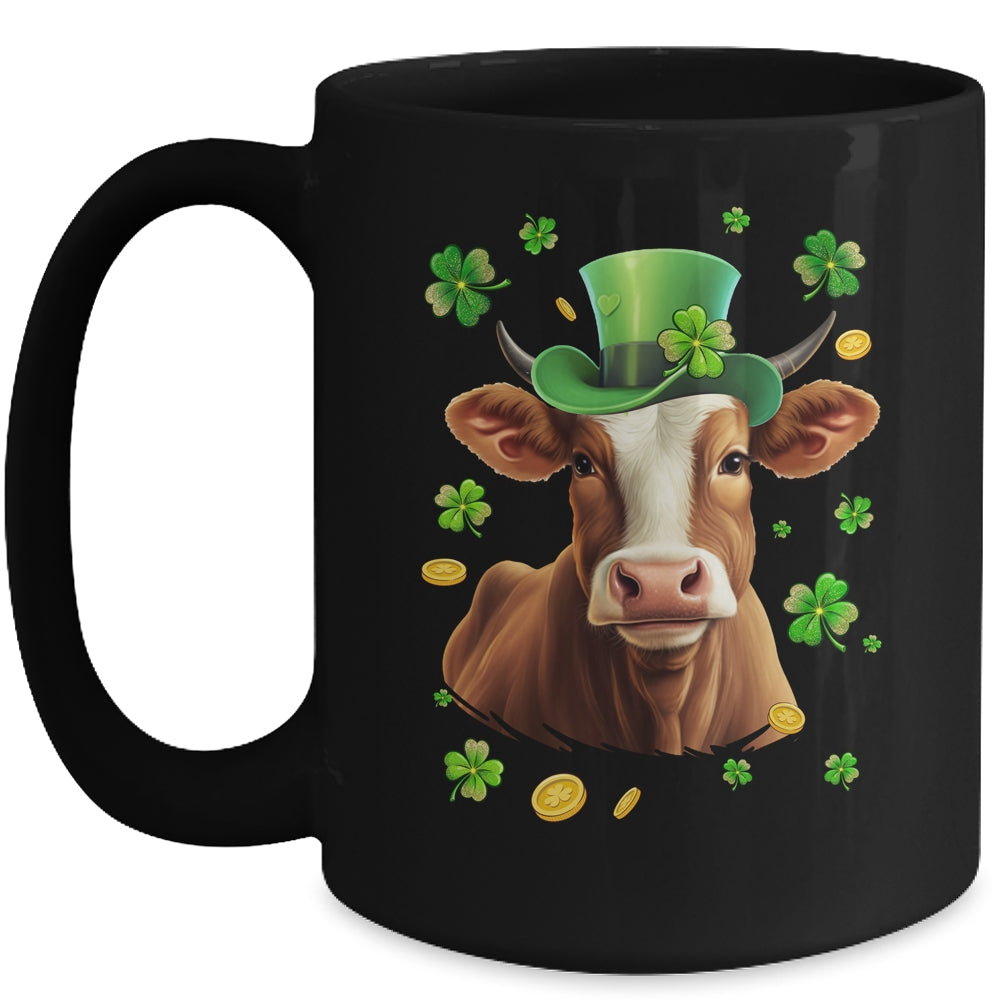 St Patricks Day Leprechaun Cow Shamrock Cow Lover Irish Mug | siriusteestore
