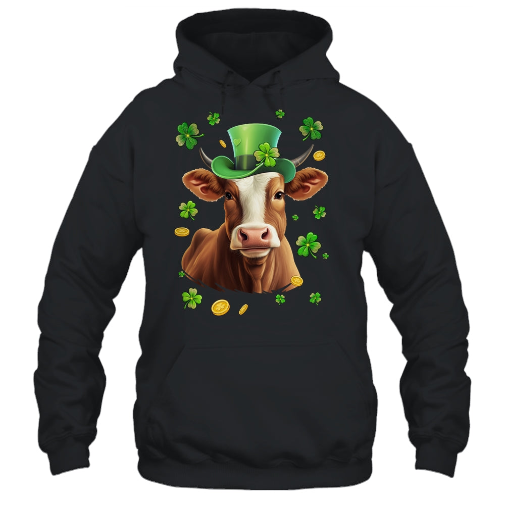 St Patricks Day Leprechaun Cow Shamrock Cow Lover Irish Shirt & Hoodie | siriusteestore