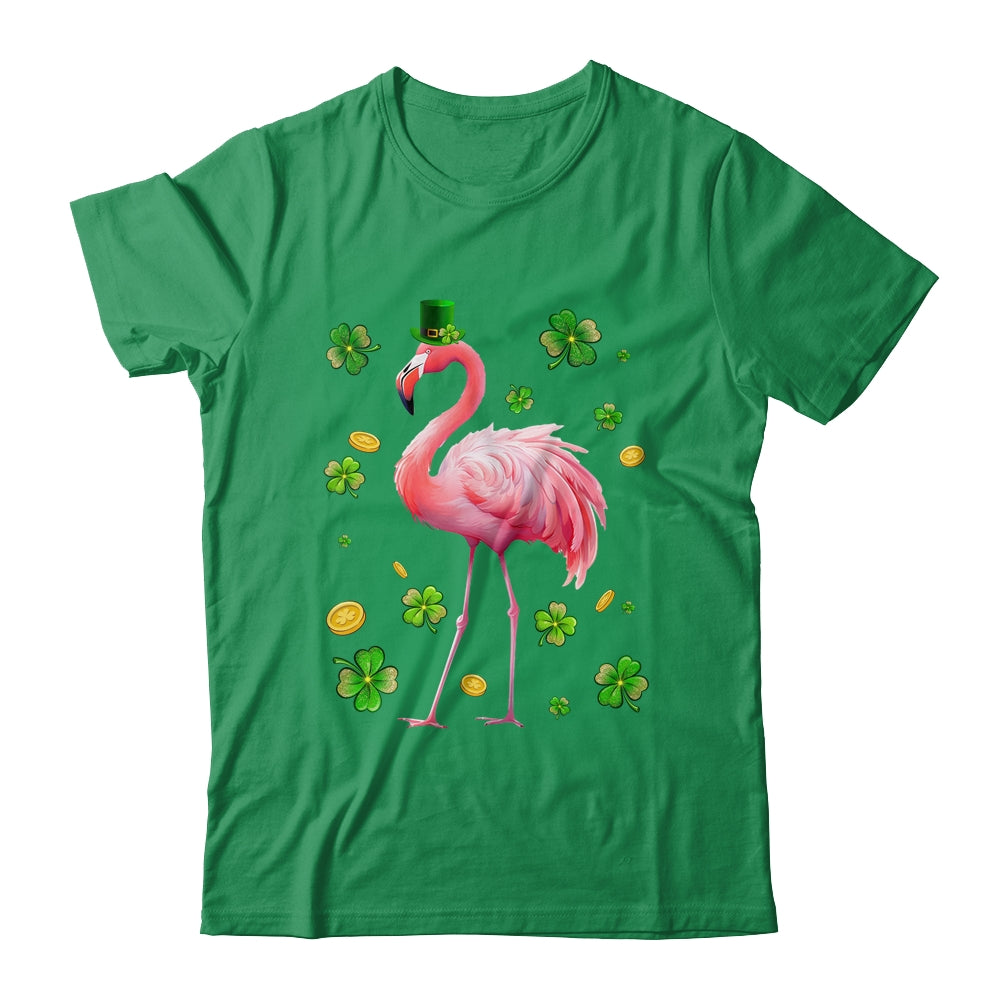 St Patricks Day Leprechaun Flamingo Shamrock Lover Irish Shirt & Hoodie | siriusteestore