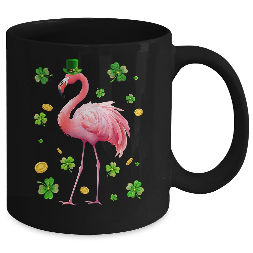 St Patricks Day Leprechaun Flamingo Shamrock Lover Irish Mug | siriusteestore
