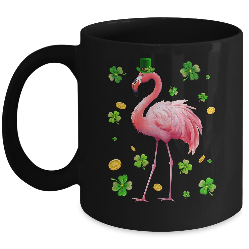 St Patricks Day Leprechaun Flamingo Shamrock Lover Irish Mug | siriusteestore