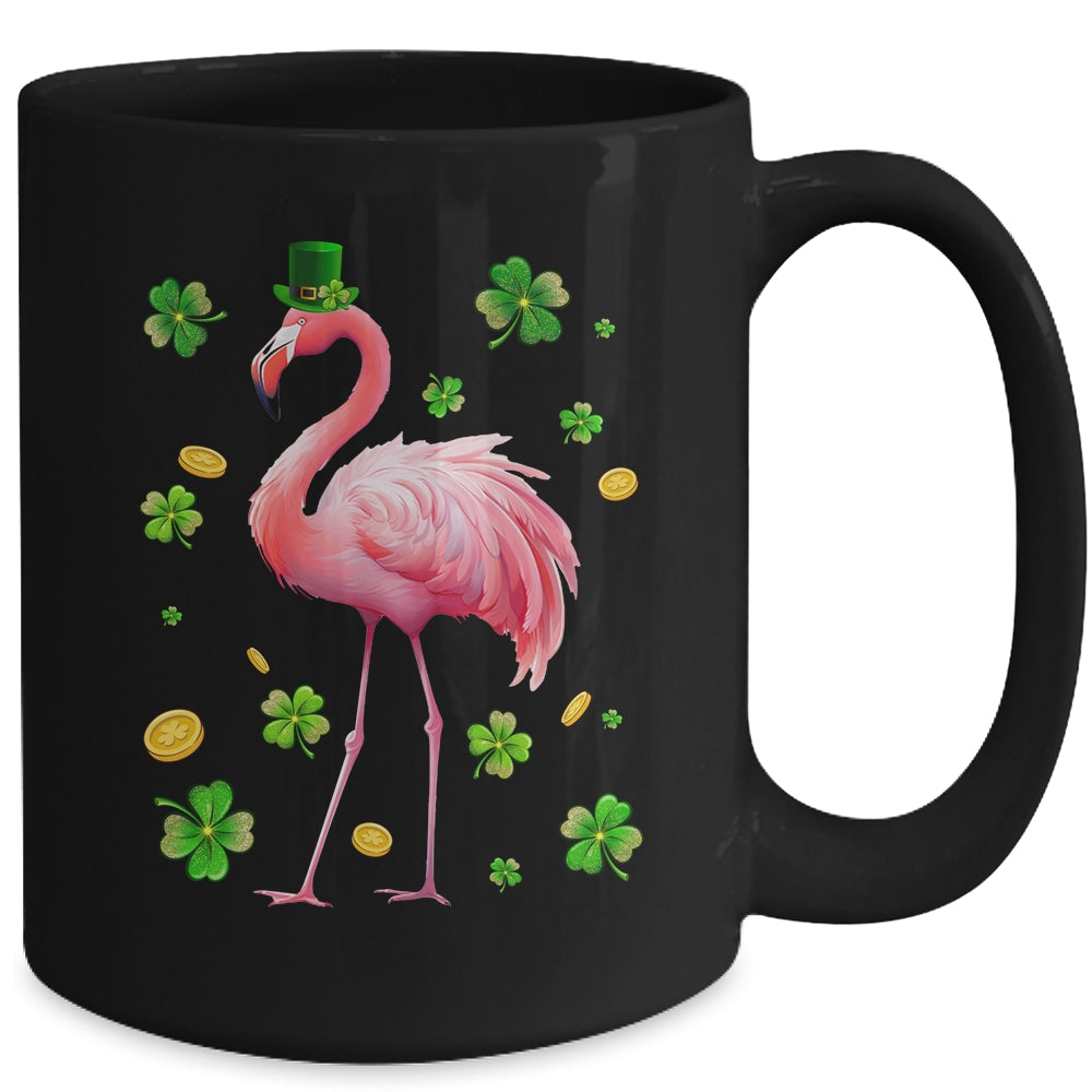St Patricks Day Leprechaun Flamingo Shamrock Lover Irish Mug | siriusteestore