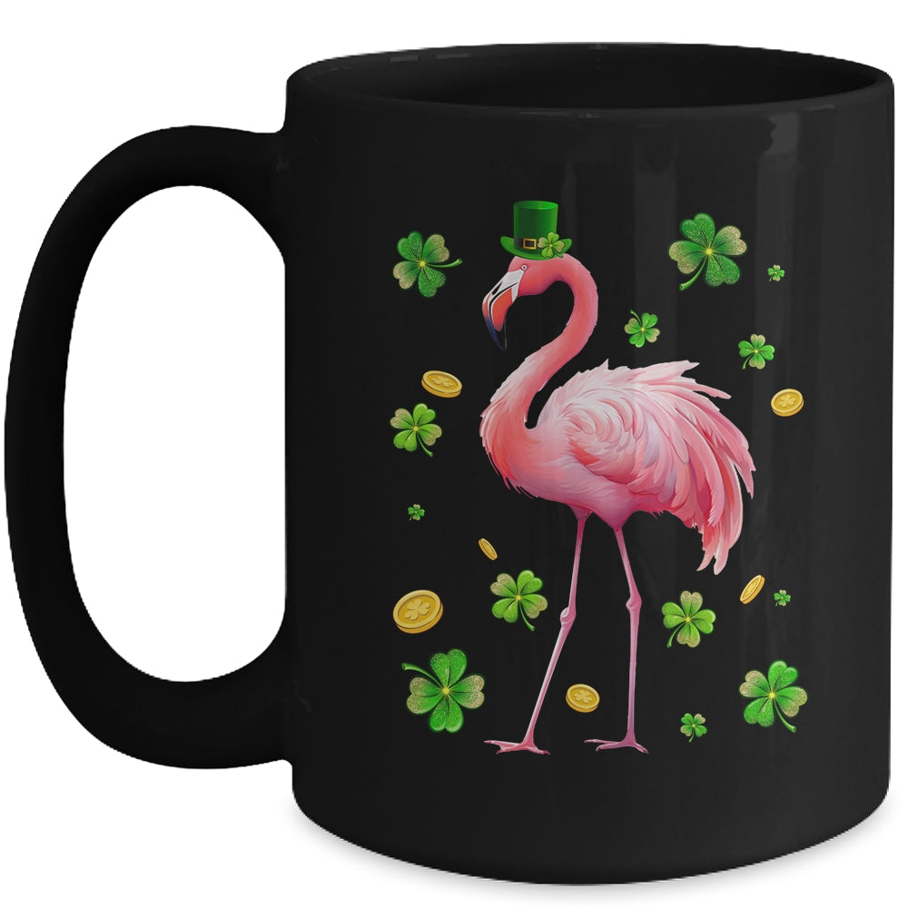 St Patricks Day Leprechaun Flamingo Shamrock Lover Irish Mug | siriusteestore