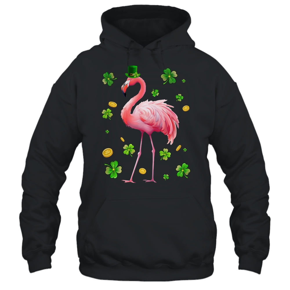 St Patricks Day Leprechaun Flamingo Shamrock Lover Irish Shirt & Hoodie | siriusteestore