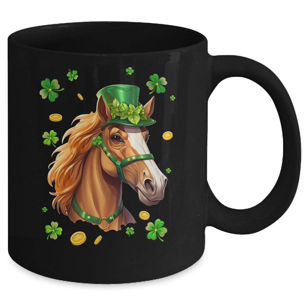 St Patricks Day Leprechaun Horse Shamrock Horse Lover Irish Mug | siriusteestore