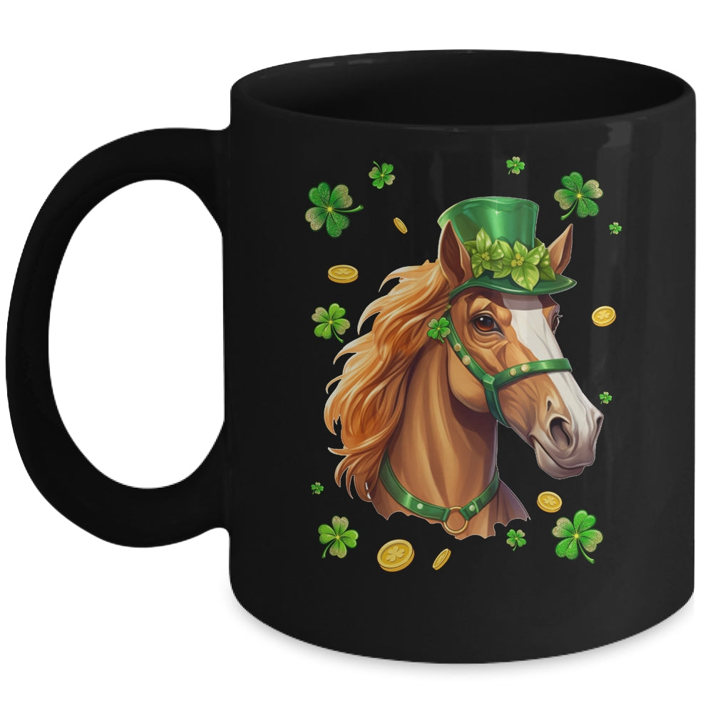 St Patricks Day Leprechaun Horse Shamrock Horse Lover Irish Mug | siriusteestore