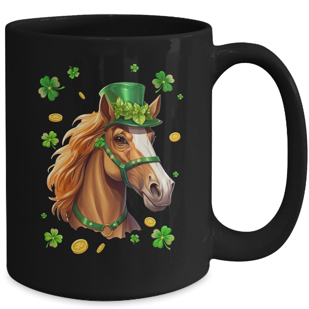 St Patricks Day Leprechaun Horse Shamrock Horse Lover Irish Mug | siriusteestore