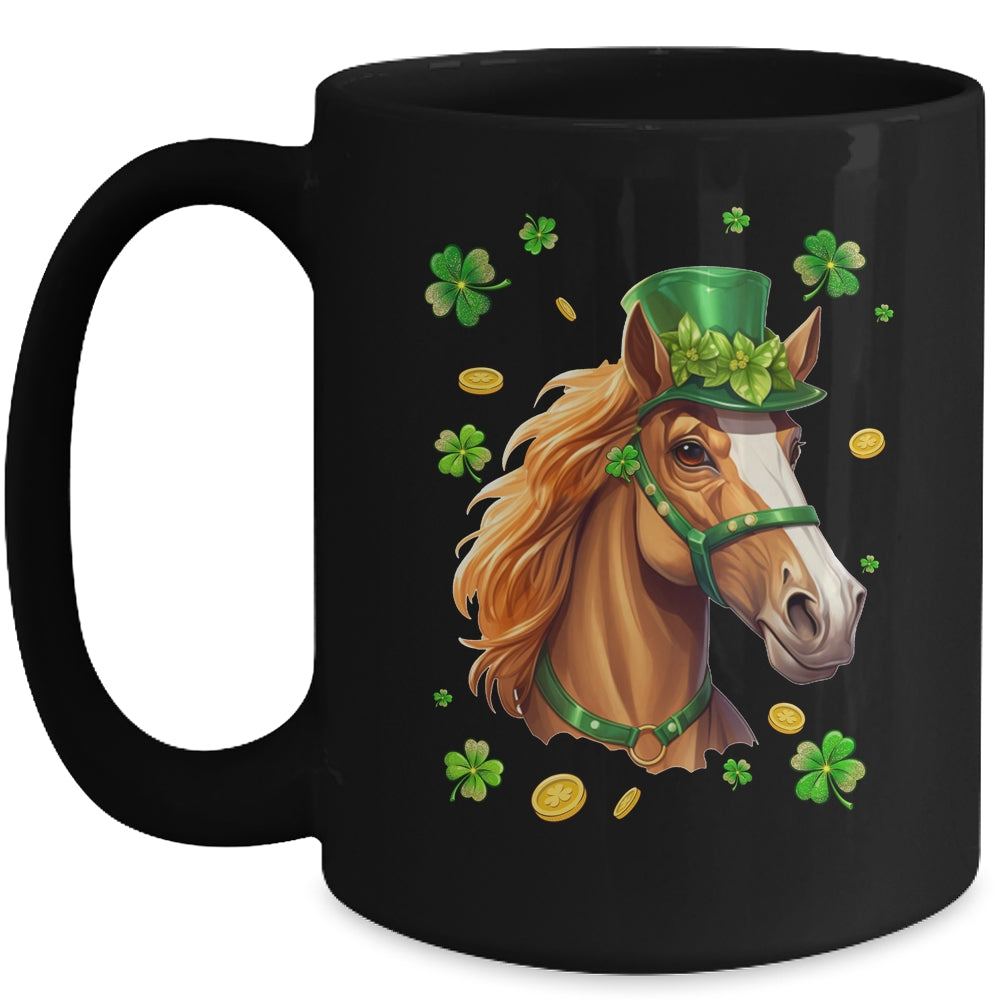 St Patricks Day Leprechaun Horse Shamrock Horse Lover Irish Mug | siriusteestore