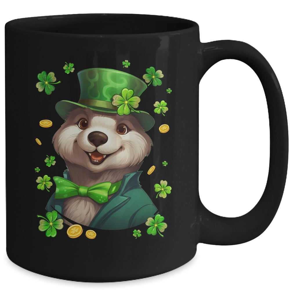 St Patricks Day Leprechaun Otter Shamrock Otter Lover Irish Mug | siriusteestore