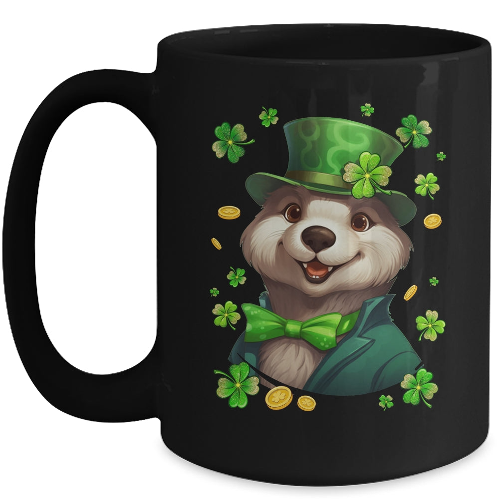 St Patricks Day Leprechaun Otter Shamrock Otter Lover Irish Mug | siriusteestore