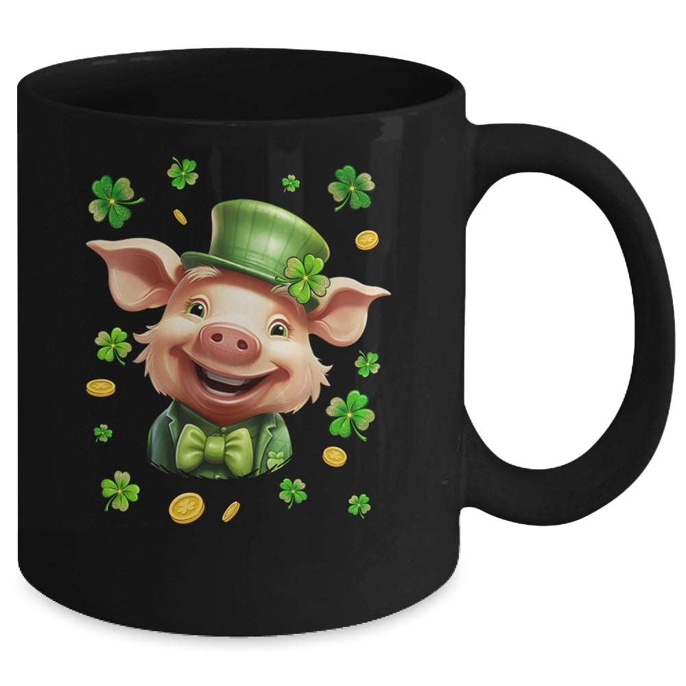 St Patricks Day Leprechaun Pig Shamrock Pig Lover Irish Mug | siriusteestore