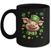 St Patricks Day Leprechaun Pig Shamrock Pig Lover Irish Mug | siriusteestore