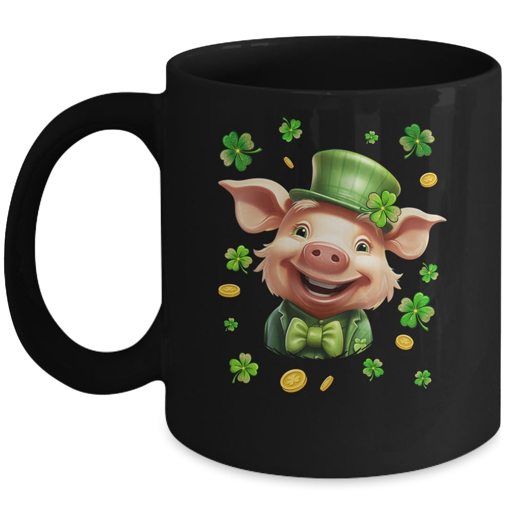 St Patricks Day Leprechaun Pig Shamrock Pig Lover Irish Mug | siriusteestore