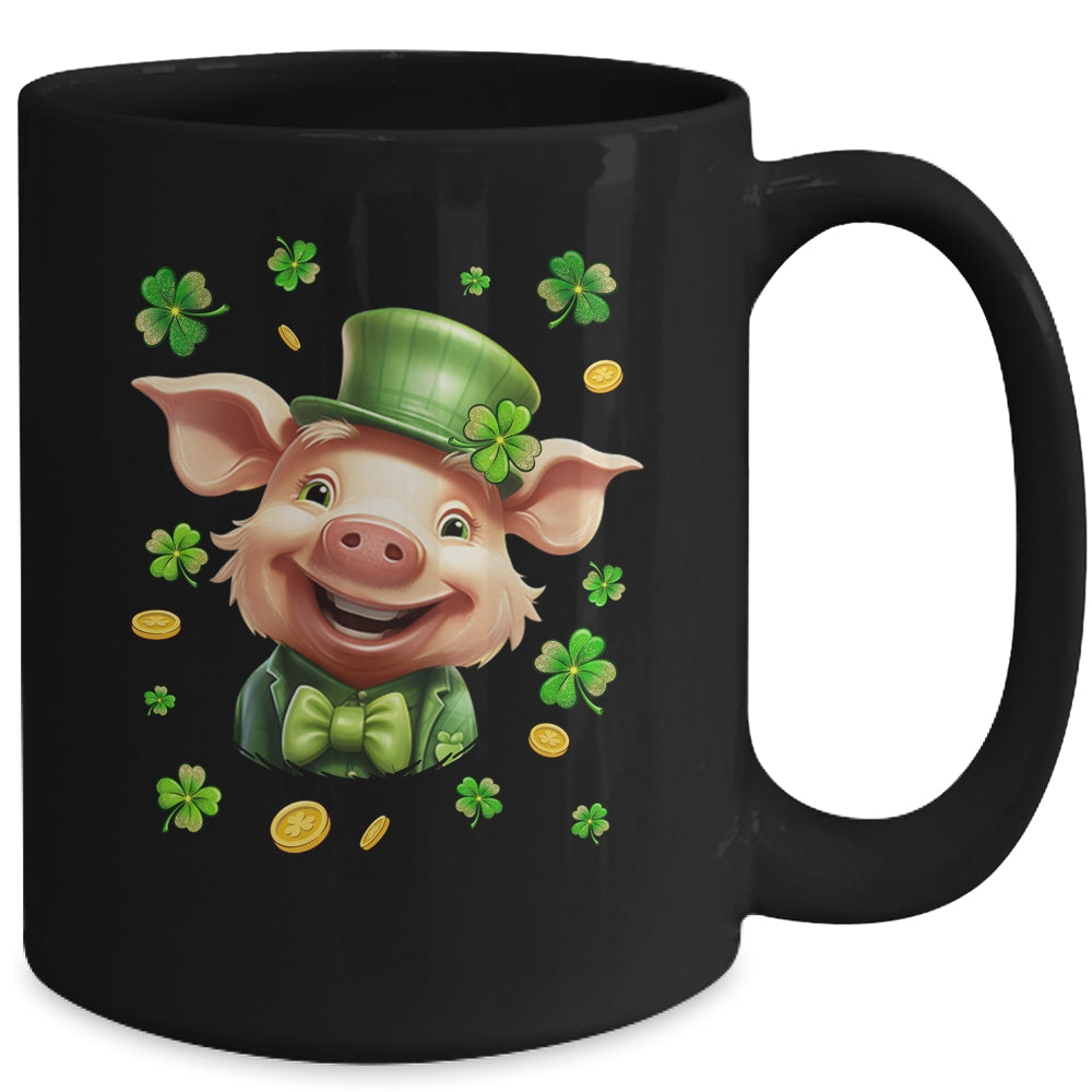 St Patricks Day Leprechaun Pig Shamrock Pig Lover Irish Mug | siriusteestore