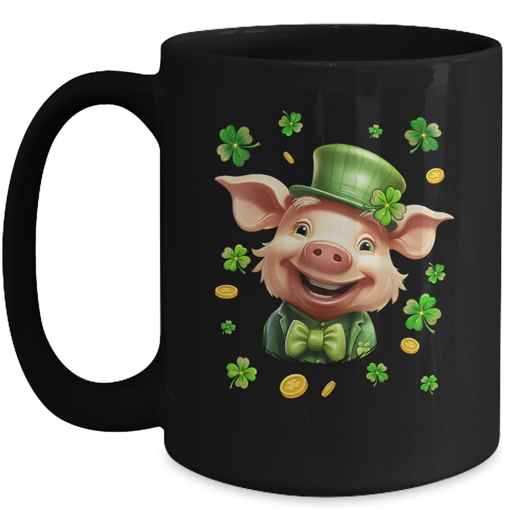 St Patricks Day Leprechaun Pig Shamrock Pig Lover Irish Mug | siriusteestore