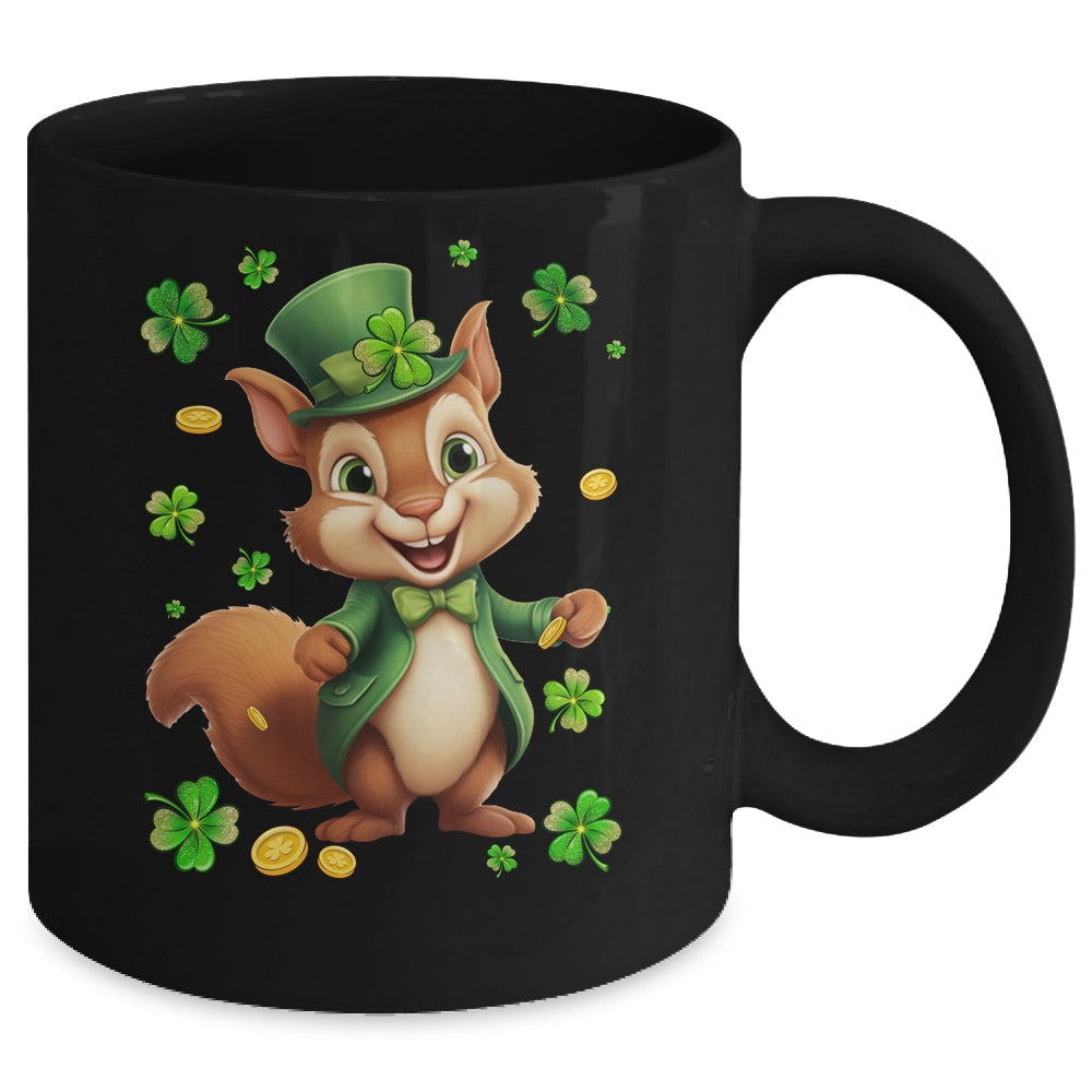 St Patricks Day Leprechaun Squirrel Shamrock Lover Irish Mug | siriusteestore